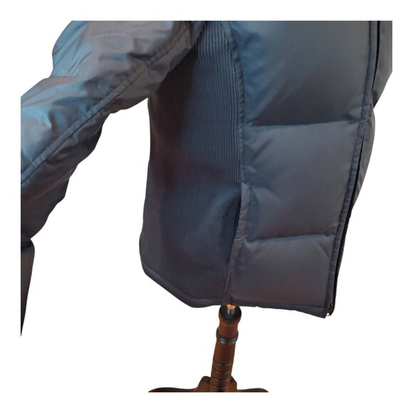 GAP SZ L Women's Goose Down Filled Zippered Puffer Winter Coat Jacket in Black - Picture 5 of 8